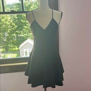 Elegant Black Spaghetti Strap Dress